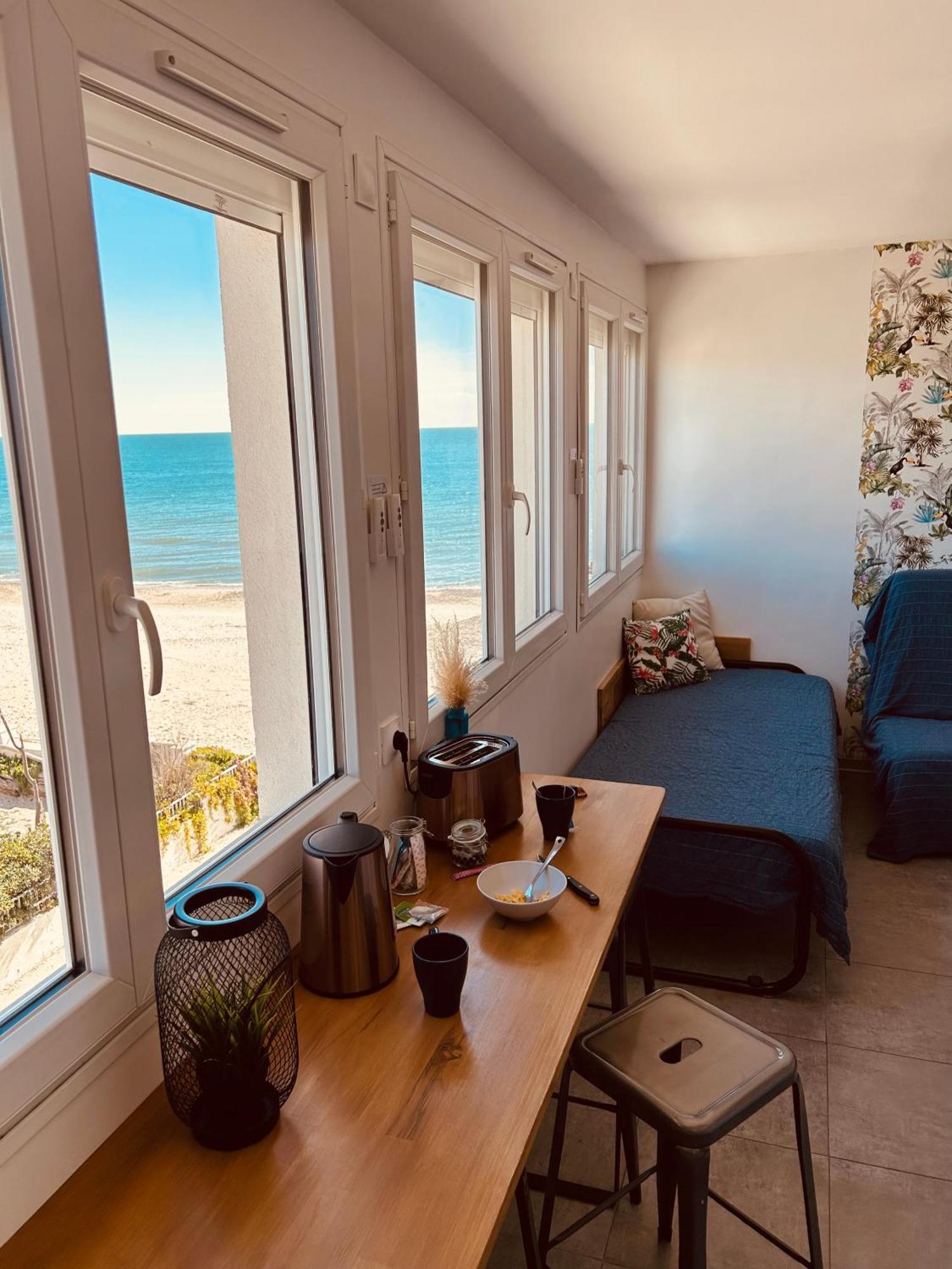 Estudio 1Ere Ligne Vue Mer ,Place De Parking Privee Acces A La Plage De La Residence 3Eme Etage Palavas-les-Flots Luaran gambar
