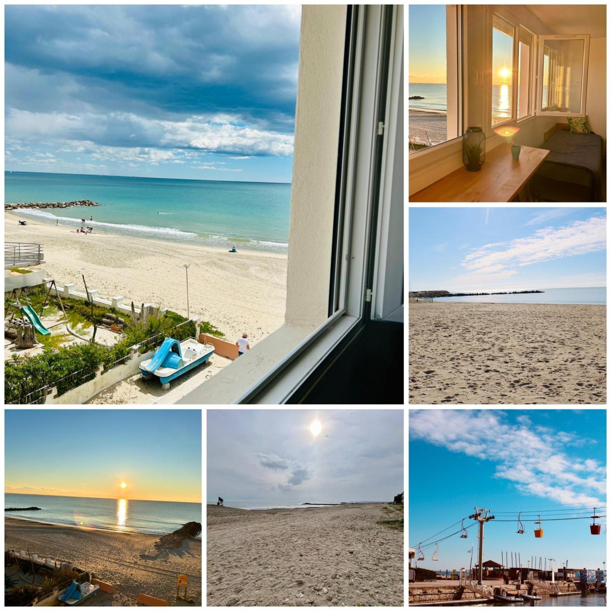 Estudio 1Ere Ligne Vue Mer ,Place De Parking Privee Acces A La Plage De La Residence 3Eme Etage Palavas-les-Flots Luaran gambar