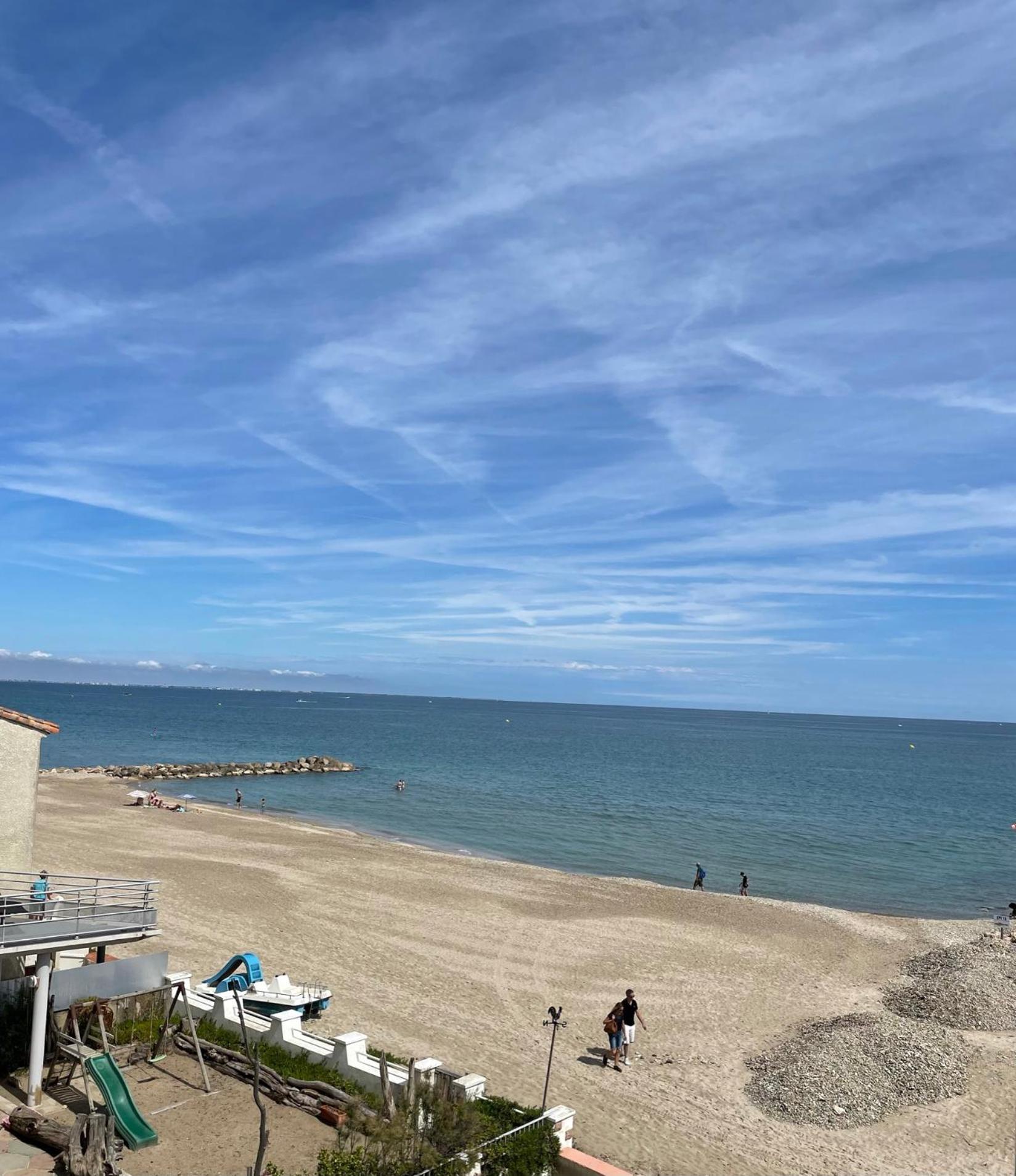 Estudio 1Ere Ligne Vue Mer ,Place De Parking Privee Acces A La Plage De La Residence 3Eme Etage Palavas-les-Flots Luaran gambar